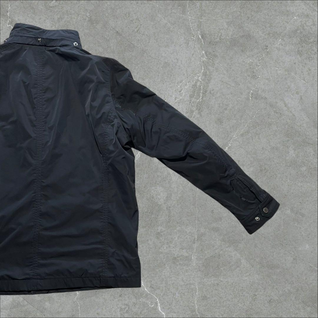 たろう Barbour 防水シェル中綿ジャケット黒クラシックタータン