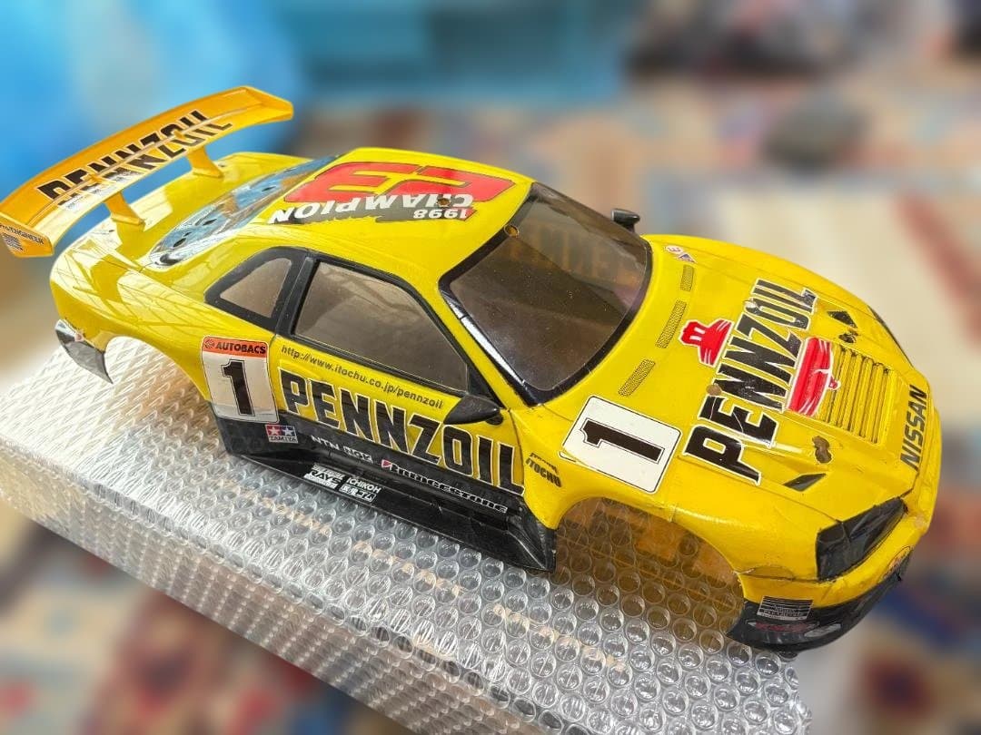 入手困難品 タミヤ 1/10RC ペンズオイルGT-Rニスモ R34 ボディ