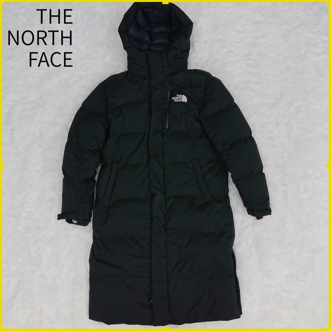 《美品》ザノースフェイス ロングダウンジャケット 黒 メンズ XL(105)