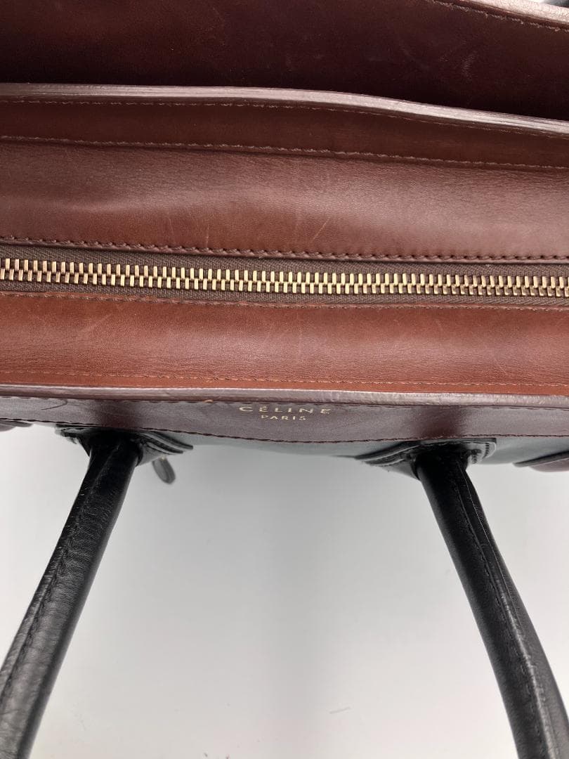 CELINE セリーヌ ラゲージ ミニ ショッパー ハンドバッグ レザー