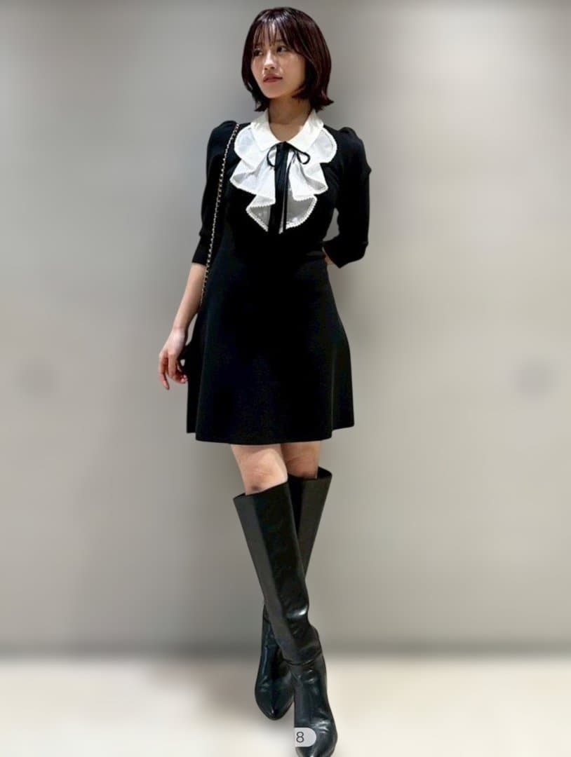 スナイデル★今期最新ラッフルミニニットワンピース新品タグ付き