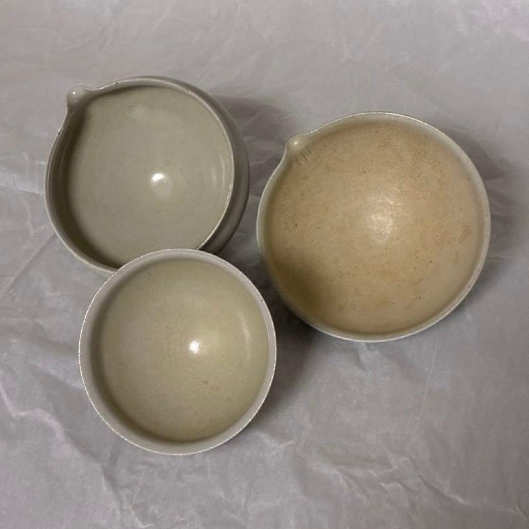 齋藤有希子 白釉 煎茶碗 絞り出し急須 湯冷し セット