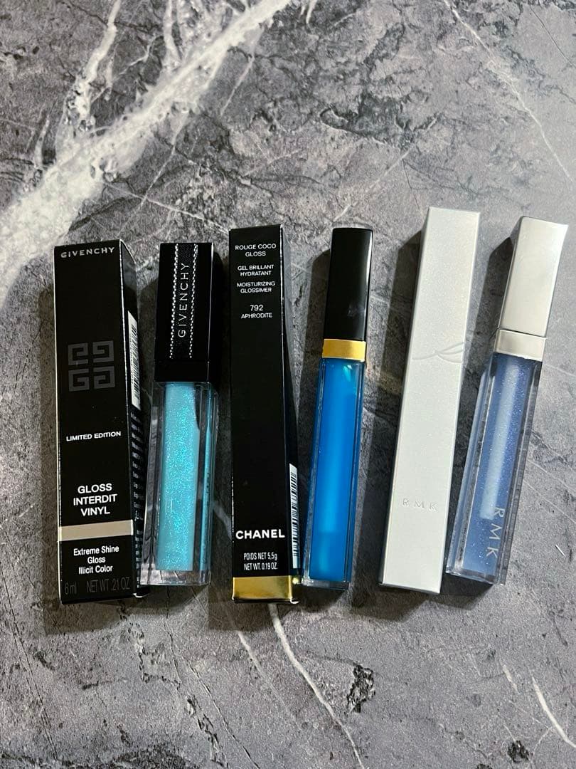 ブルー系グロス３本セット　新品未使用