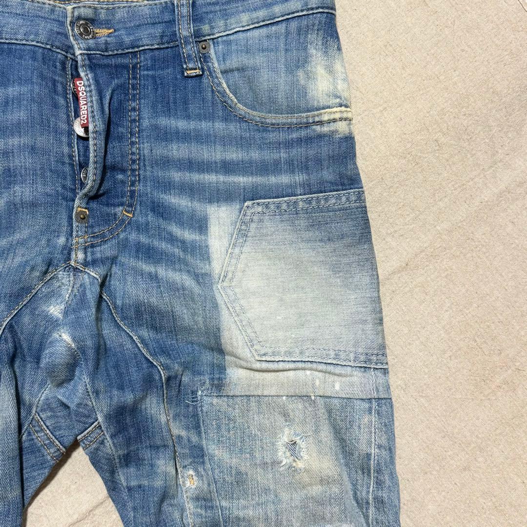 DSQUARED2 TIDY BIKDER JEAN インディゴ ダメージ加工