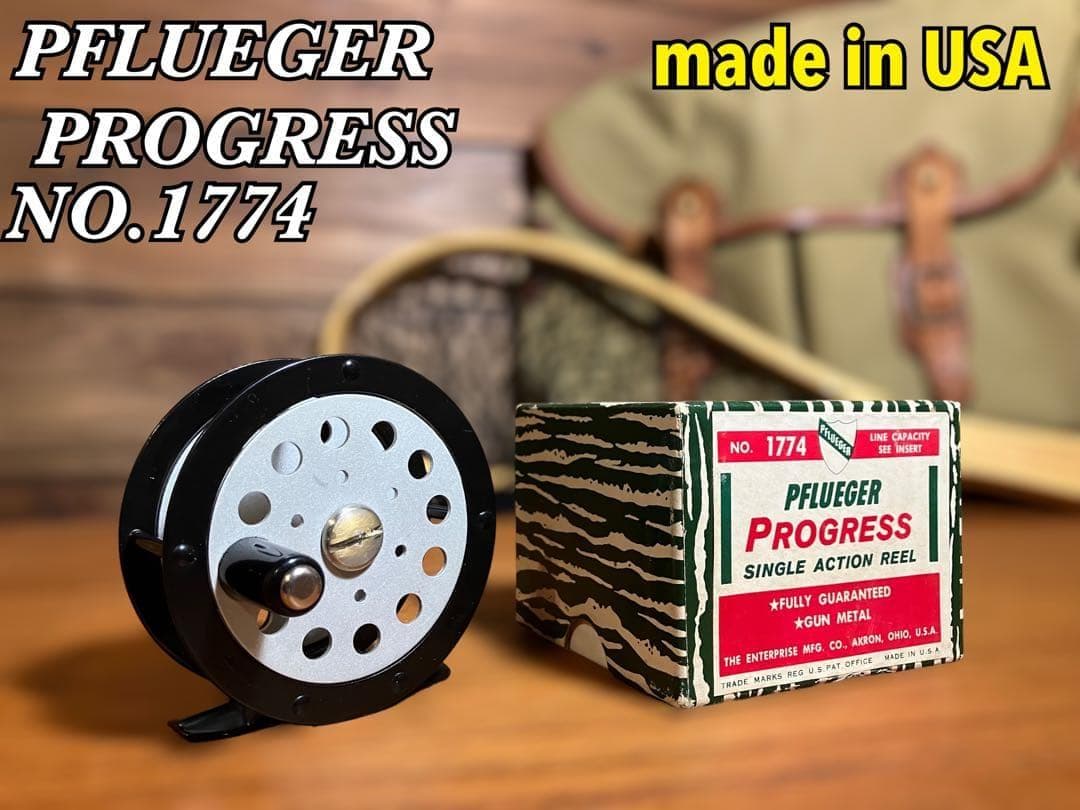 USA製　ヴィンテージ fly reel フライリール 箱付き レトロ