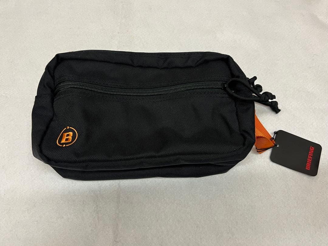 BRIEFING ブリーフィング 中型ポーチ ブラック/オレンジ