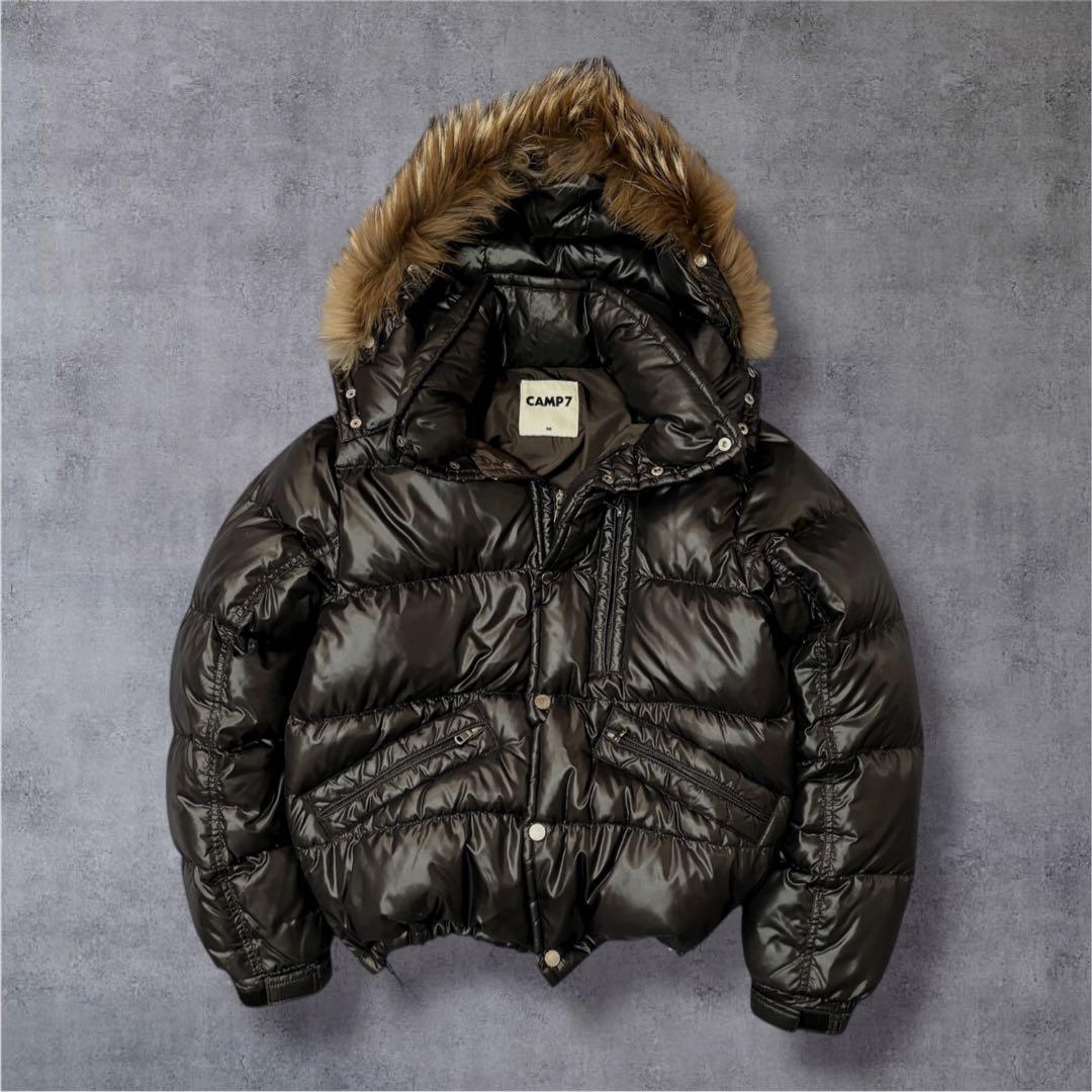 CAMP7 ダウンジャケット M 短丈 Y2K ファー付 お兄系　ギャル男