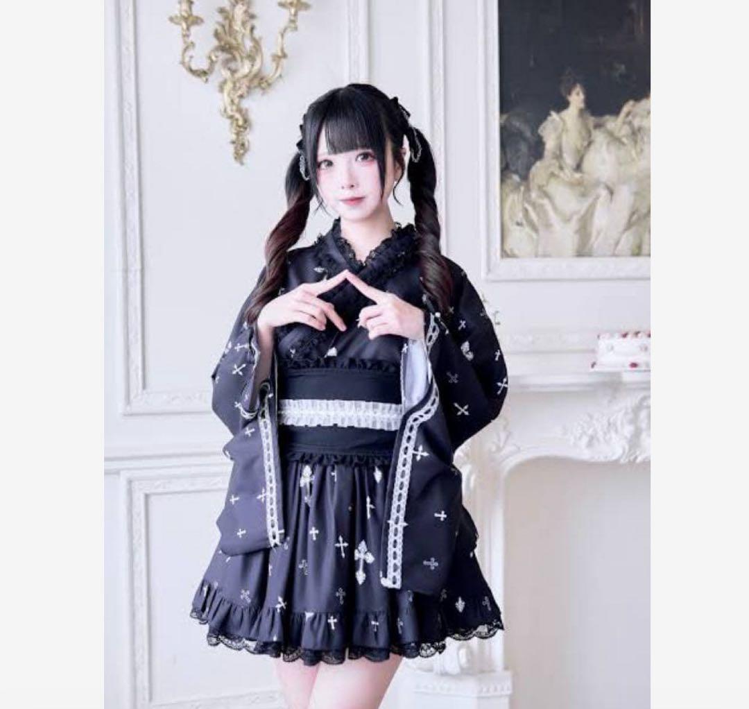 Nogenki 浴衣ドレス セット売り ブラックMサイズ