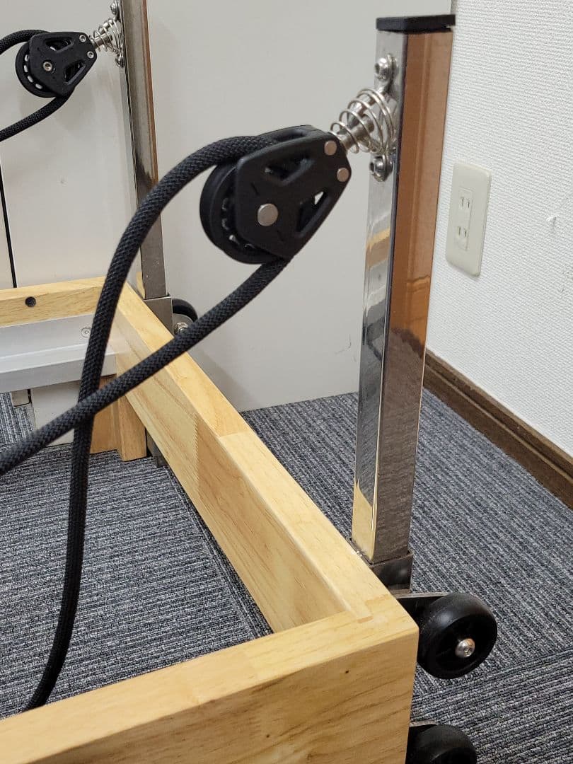 【業務用】折りたたみ式 ピラティス リフォーマー フルセット 木製フレーム