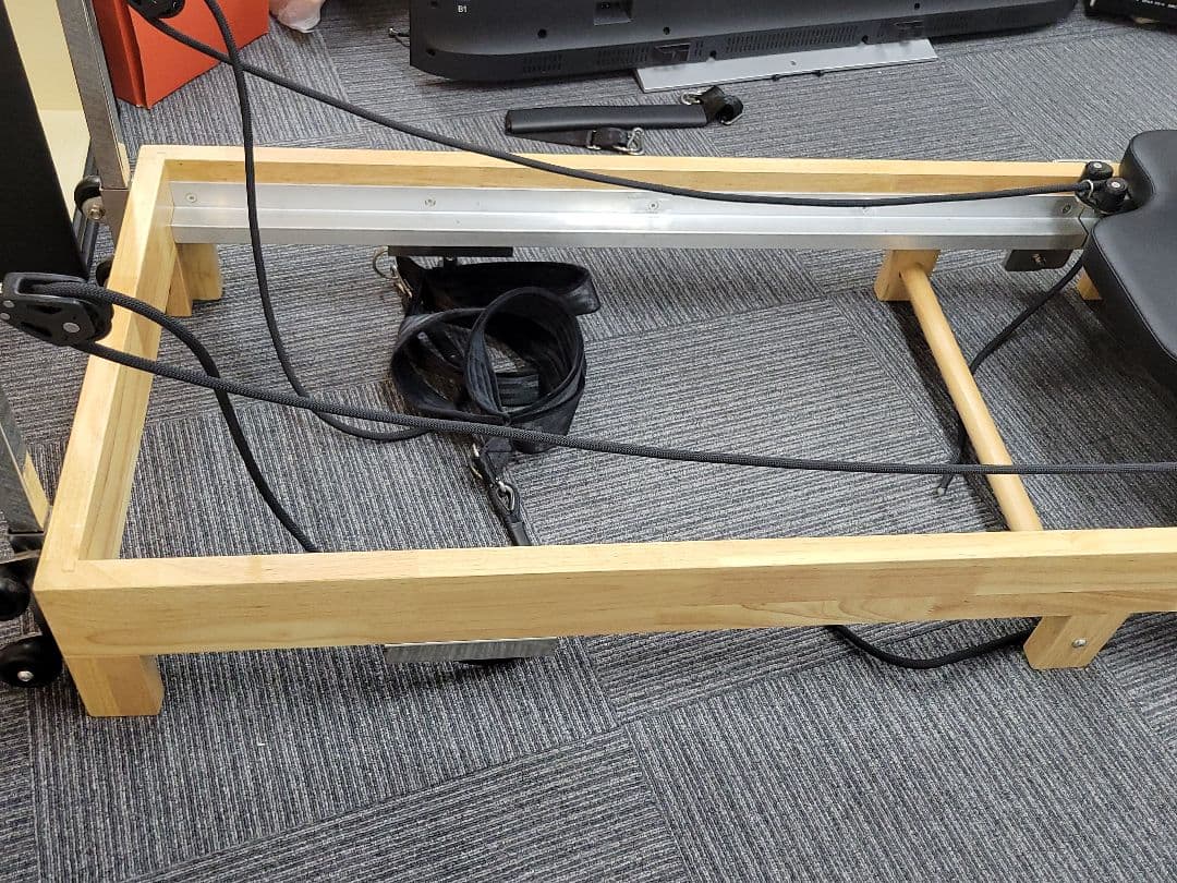 【業務用】折りたたみ式 ピラティス リフォーマー フルセット 木製フレーム