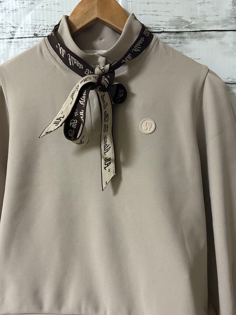 レディースゴルフウェアセットアップ　Lサイズ ベージュ