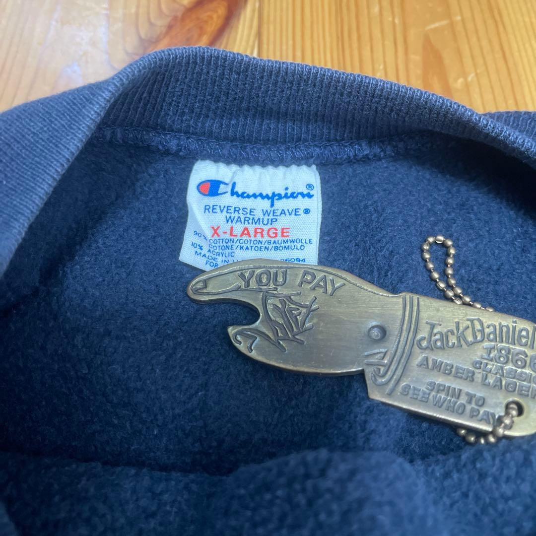 【24時までY】80's revers weave トリコタグ　ネイビー