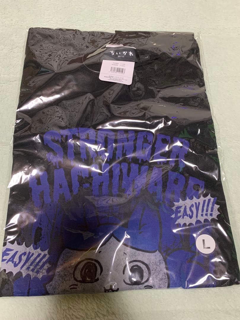 新品L完売品ちいかわTシャツ強くなったハチワレ黒パラレルワールドうさぎ限定