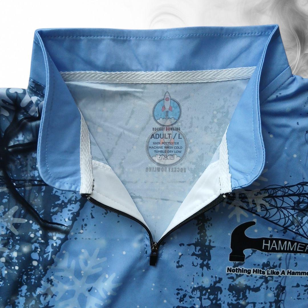 ✨新品✨ボウリングウェア　【XL】　ブラックウィドー　ハンマー　ブルー　蜘蛛　雪