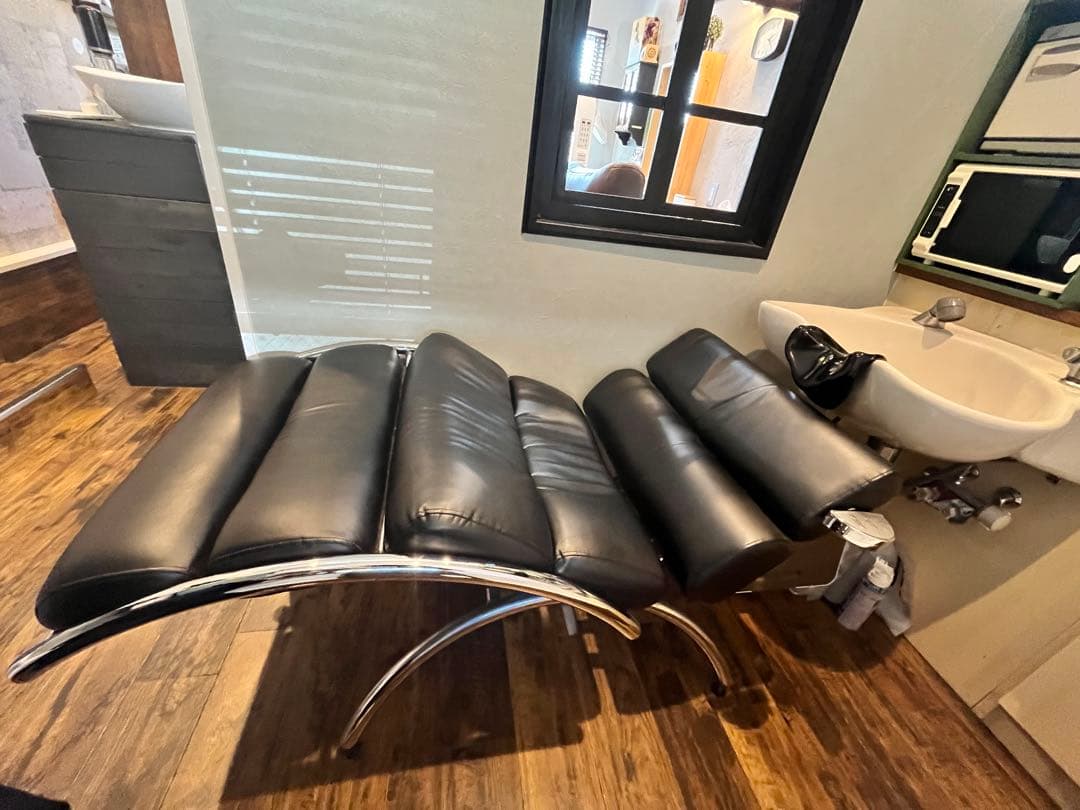 美容室シャンプー椅子　電動リクライング