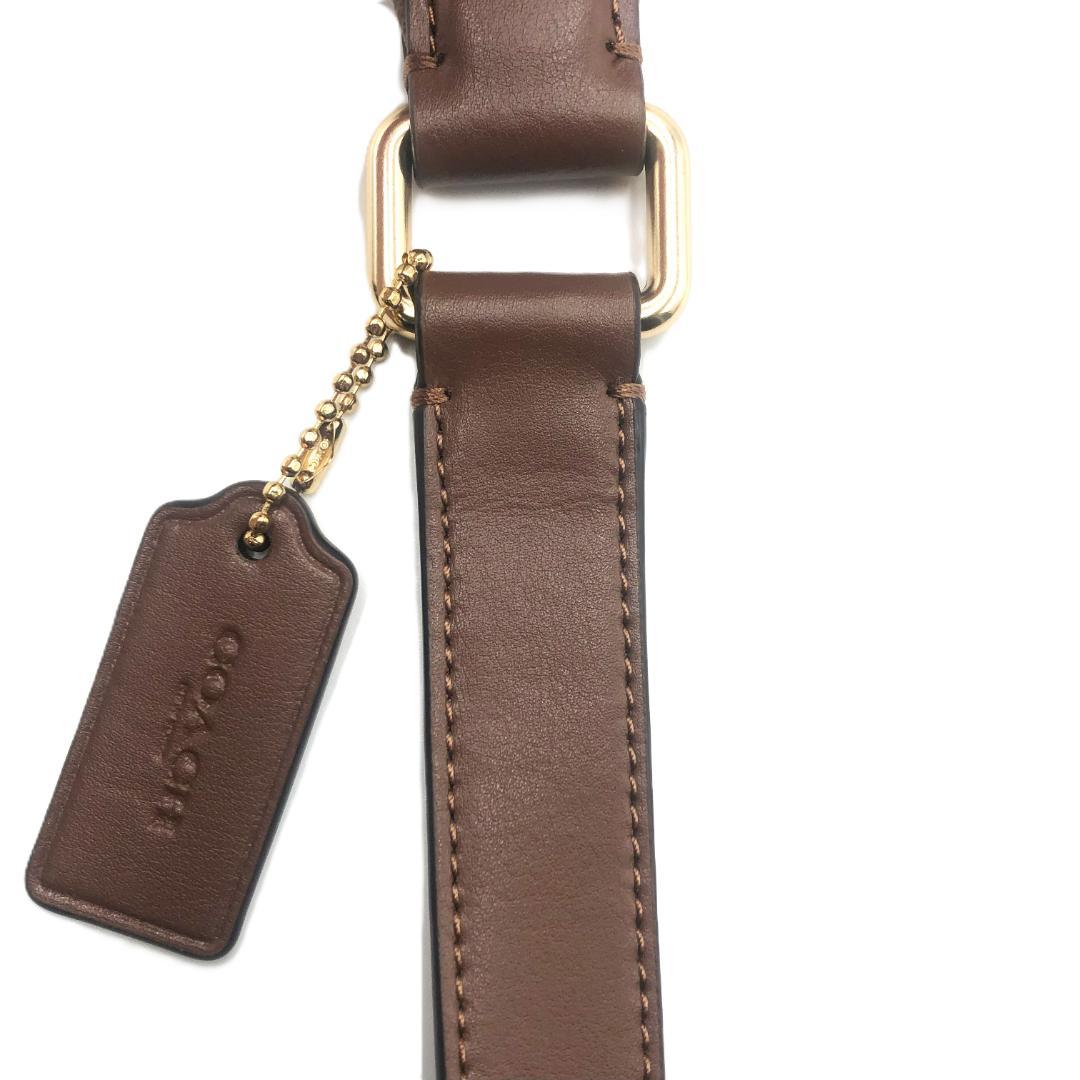 【未使用】COACH　ブラウン　レザー　PVC　ボディバッグ　ウエストポーチ