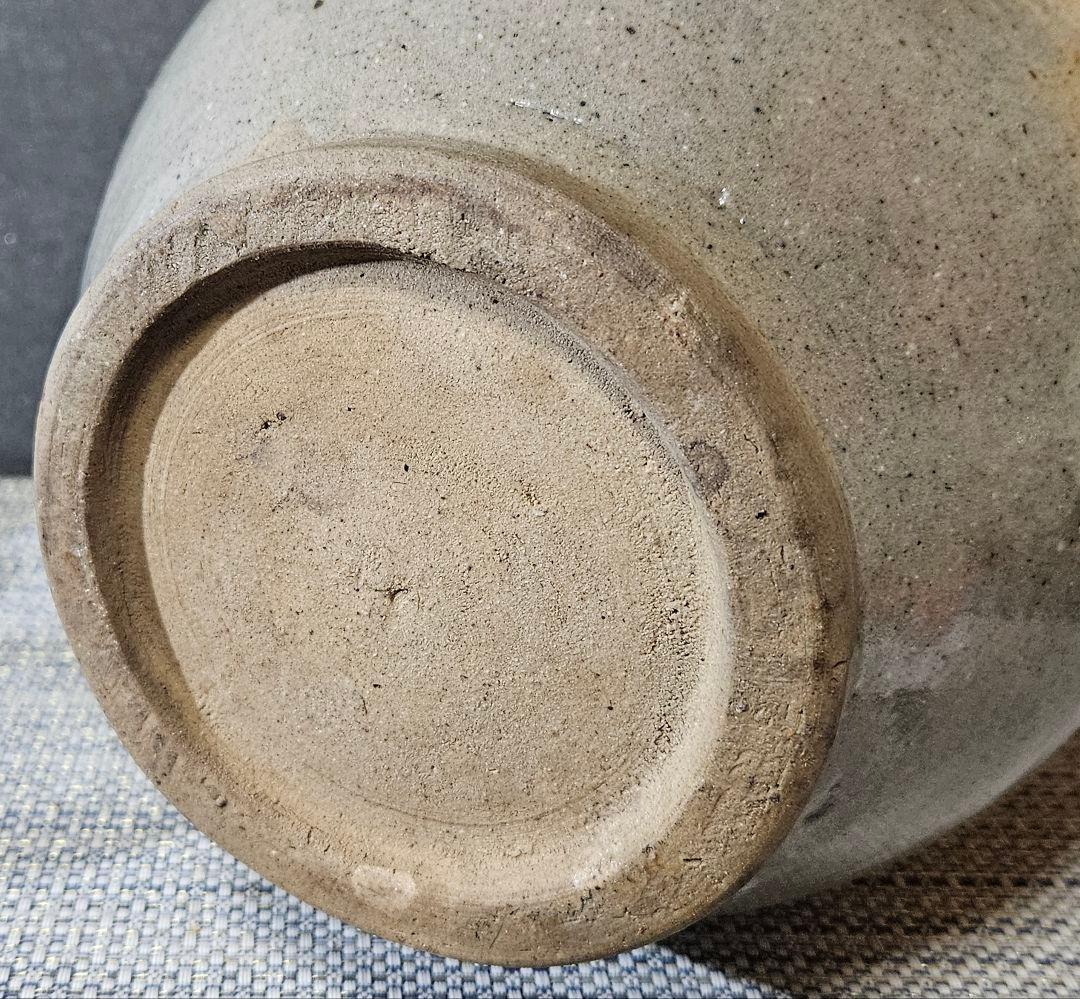 明治時代　益子焼　鉄絵　竹の図　大徳利 花入れ　花生　花器　オブジェ　インテリア