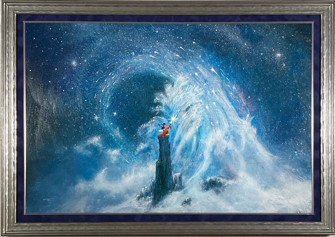 ピーター・エレンショー直筆サイン入り　ファンタジアミッキー版画　証明書付