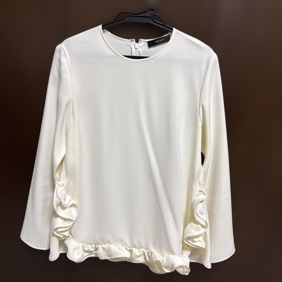 美品 YOKO CHAN フリル付き長袖シャツ