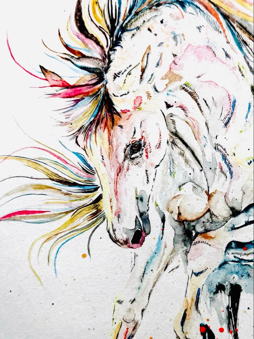 馬 原画 額装済み マリア ※購入希望の方はコメントください