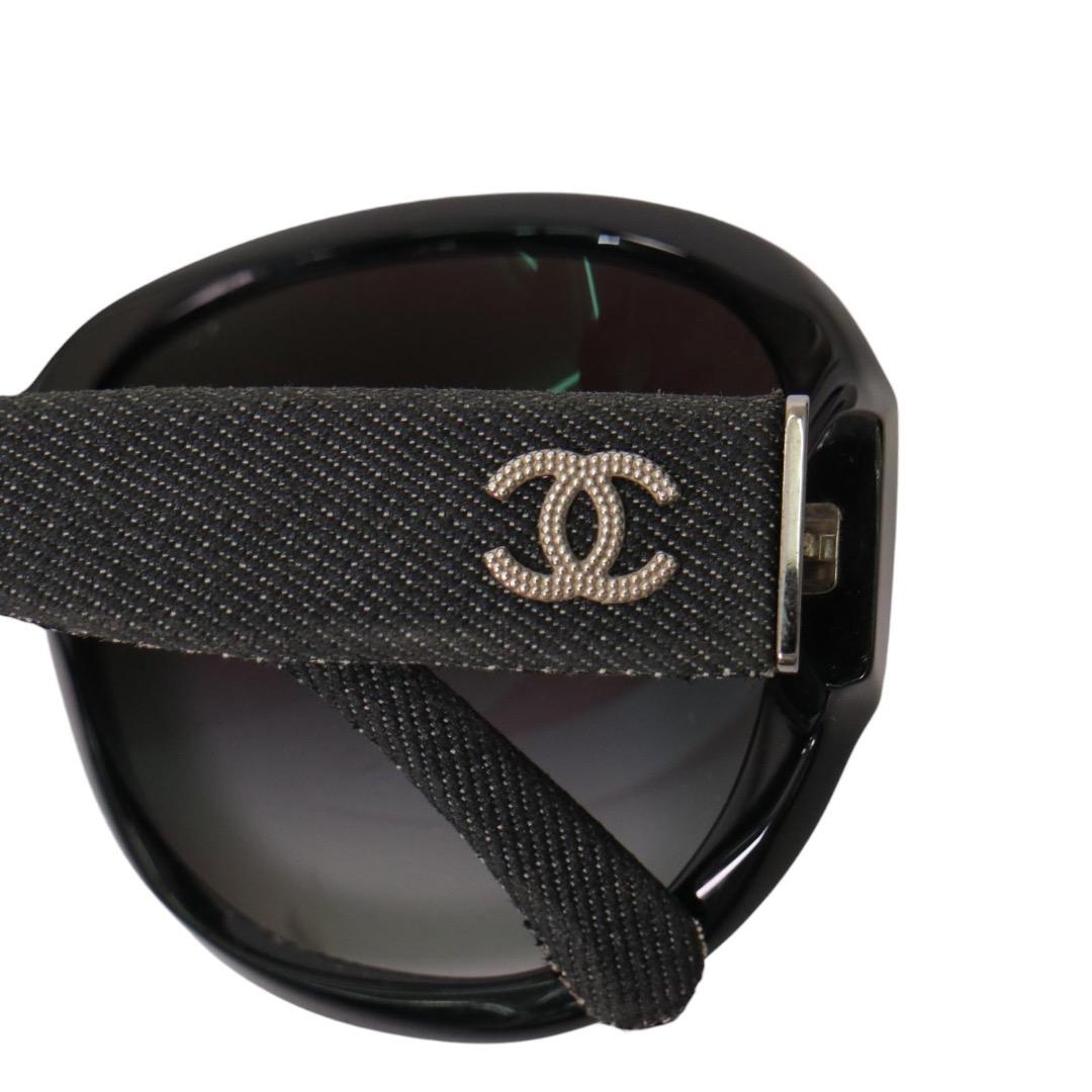シャネル CHANEL デニム サングラス アイウェア ラウンド型 ココマーク