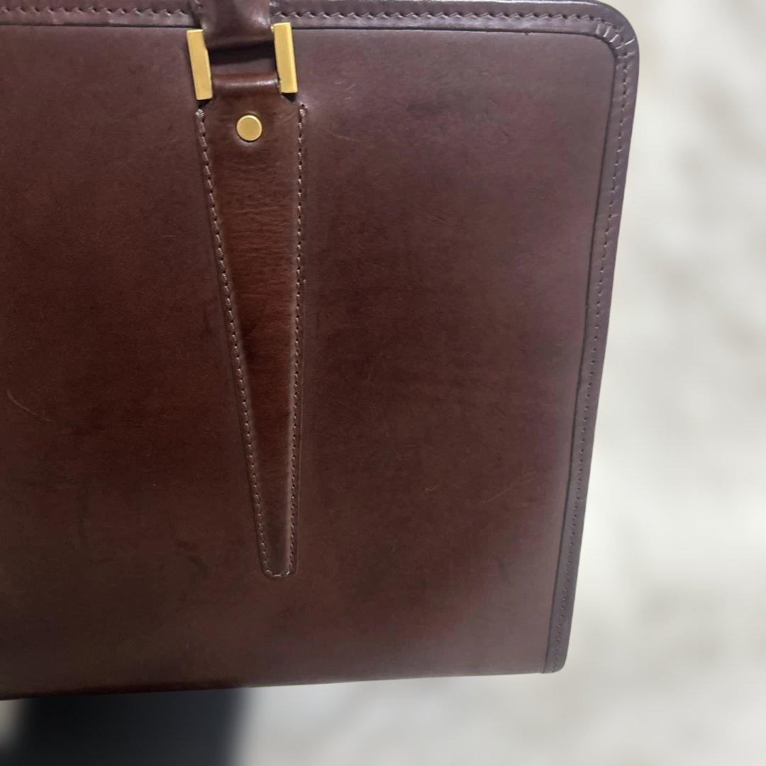 【美品】大峡製鞄　ビジネスバッグ　ブリーフケース　A4収納可能　ブラウン