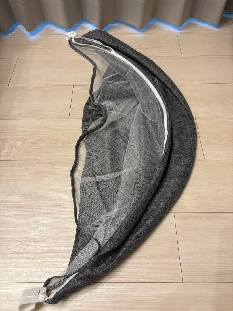 【Vinona】折りたたみ ベビーベッド (グレー)