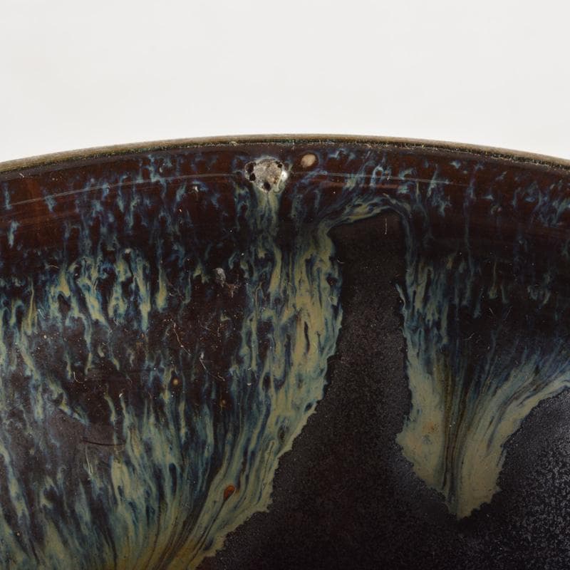 中国　窯変　天目茶碗　時代箱付　N　6511