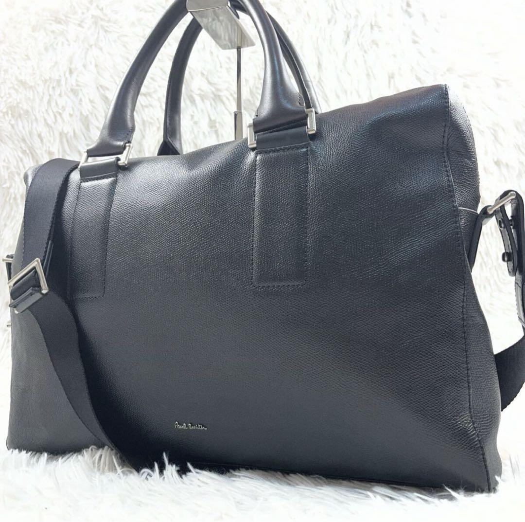 Paul Smith 2way レザー シボ革 斜め掛け A4 メンズ 黒