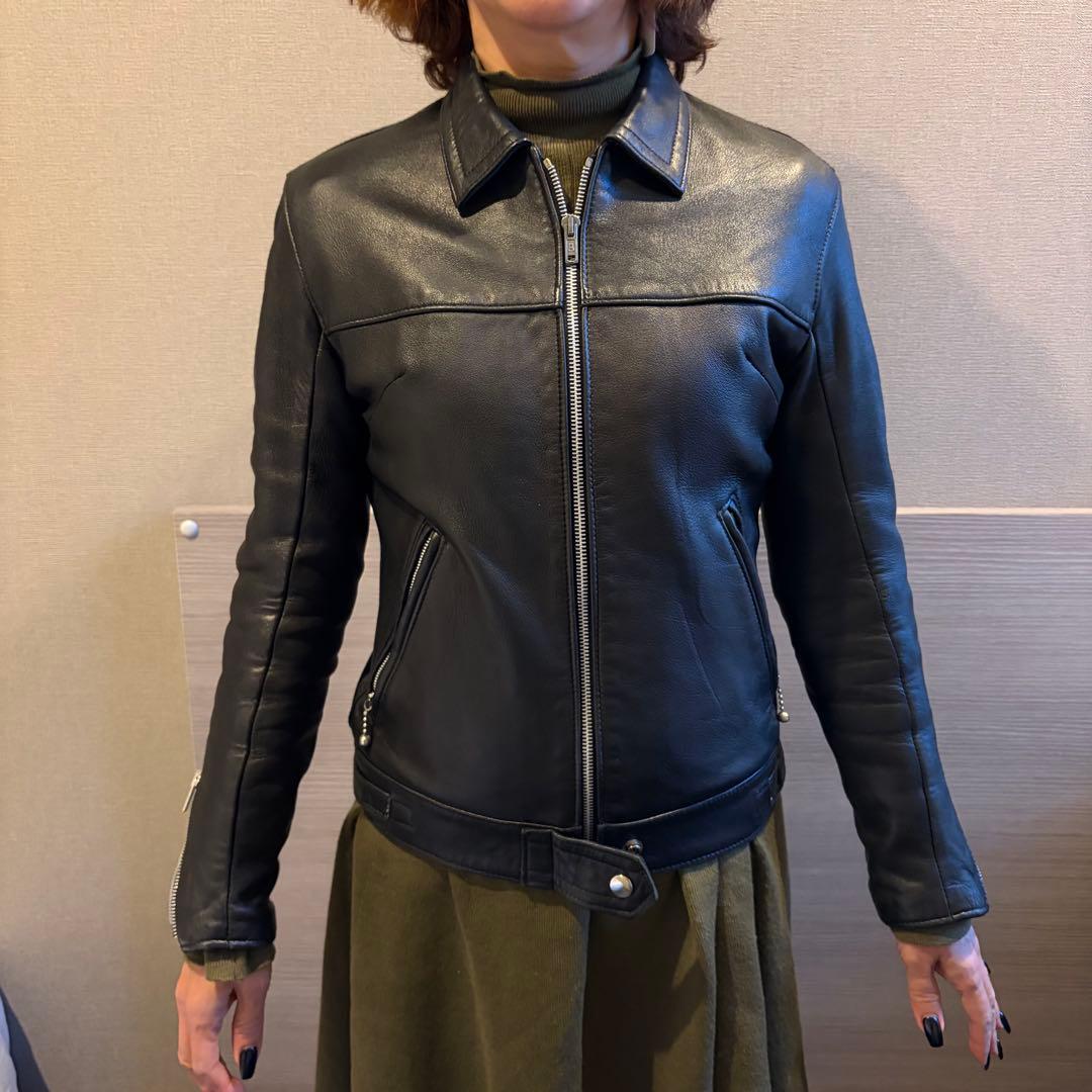 666 S 32 シングル ライダース ジャケット レザー 英国製 ブラック 黒