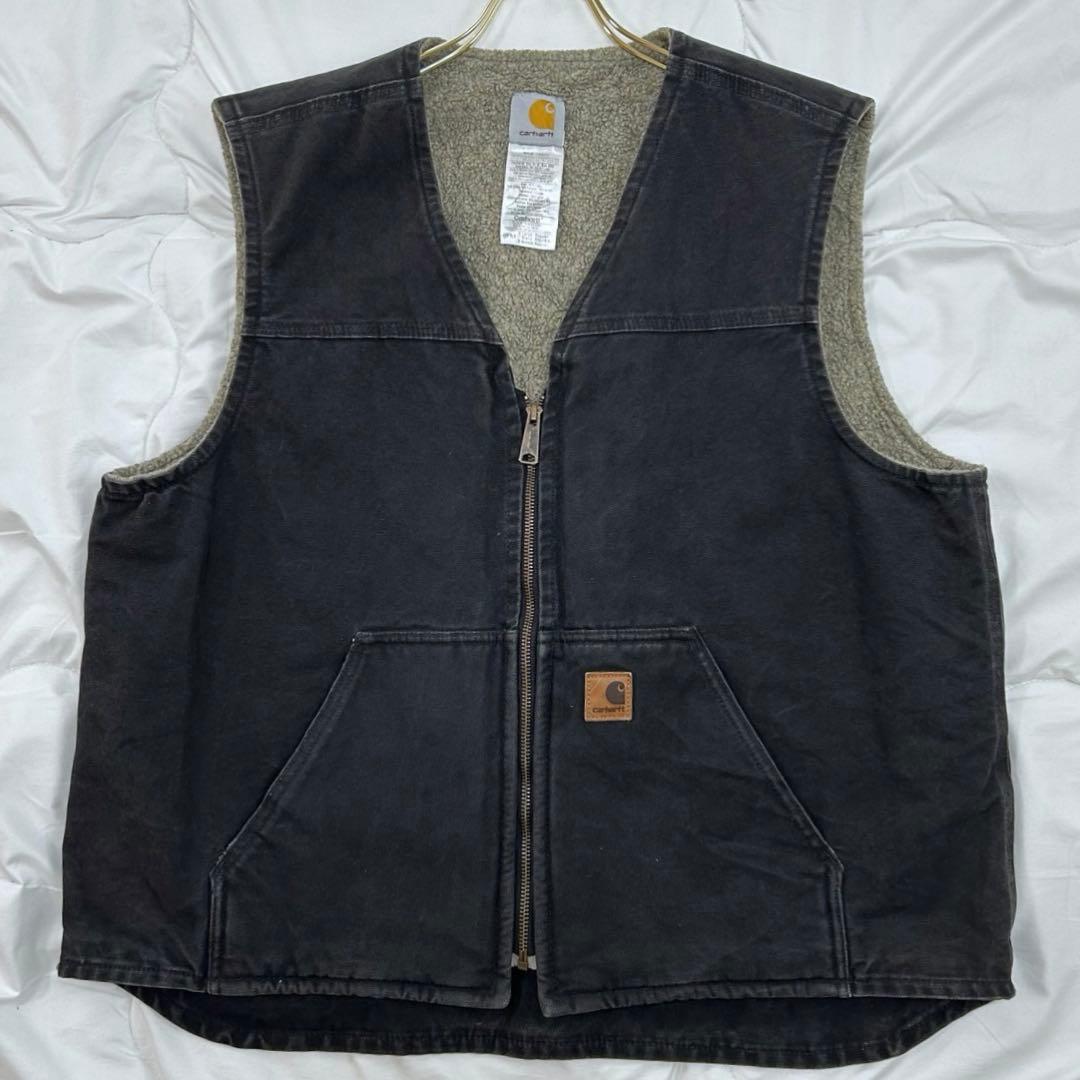 Carhartt ダックベスト ブラック V26 BLK フェード　XLサイズ