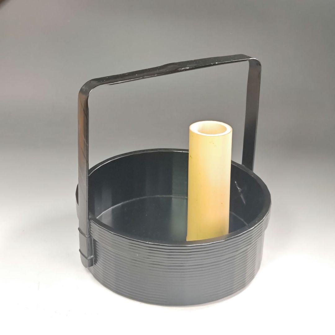 ウ257 莨盆『梅田宗恵作』『宗旦好　一閑塗　手付　煙草盆　共箱』茶道具