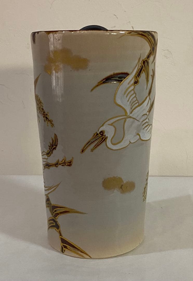 犬山焼　八世乾山　山本如仙造　細水指