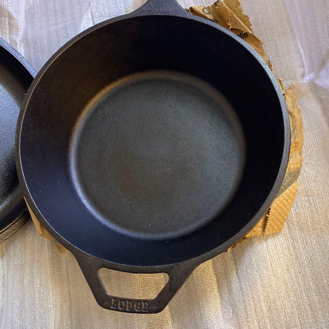 【新品シーズニング済】LODGEコンボクッカー10 1/4インチ 直径26cm