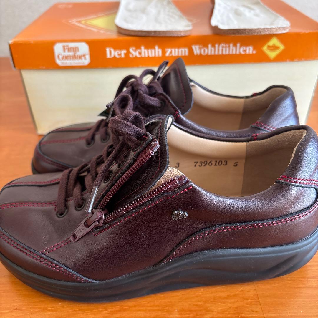 新品.未使用　フィンコンフォート　本革　OTARU 22、7 インソール付き