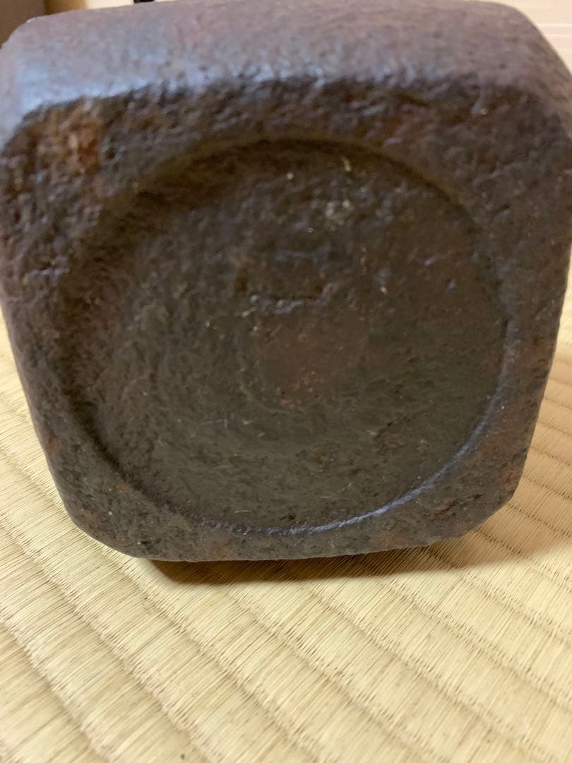 骨董　古い鉄瓶　豆鉄瓶？　角型 アンティーク　レトロ　時代　戦前