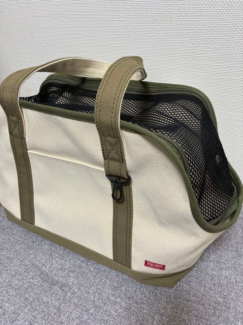 freestitch　スクエア トート　犬用キャンバスキャリーバッグ　底板ボア付