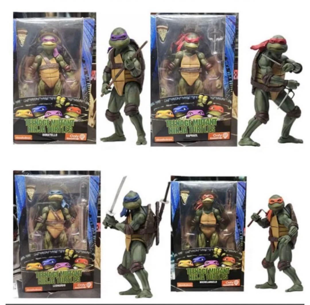 【輸入品】4体セット ミュータント ニンジャ タートルズ7インチ フィギュア