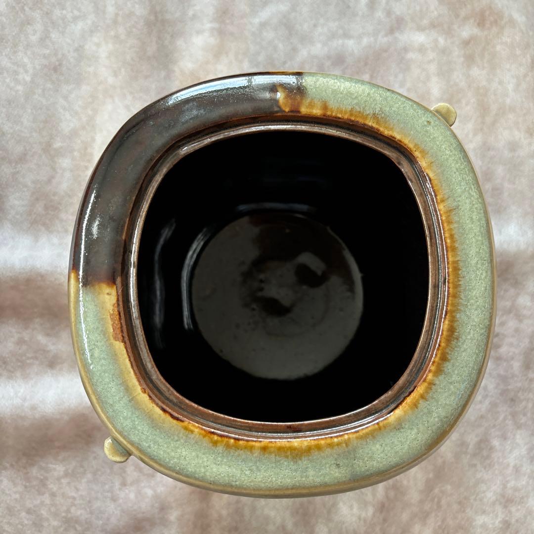 茶道具　水指　口四方　陽炎園　膳所　ぜぜ