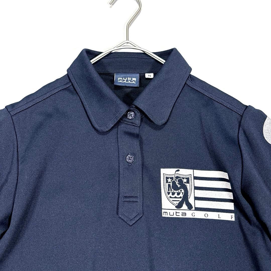 ムータマリンゴルフ　ポパイコラボ　M レディース　半袖ポロシャツ　ネイビー