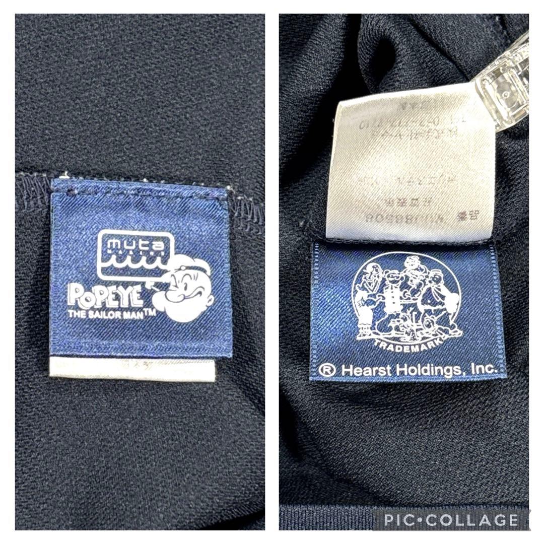 ムータマリンゴルフ　ポパイコラボ　M レディース　半袖ポロシャツ　ネイビー