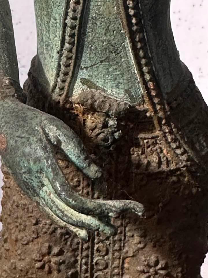 タイ仏像　女性ダンサーのブロンズ像　ブロンズ彫刻。19世紀後半