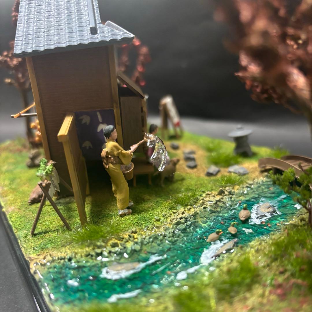 ウミさん専用マイクロエース　風物詩　そば屋　完成品　ジオラマ