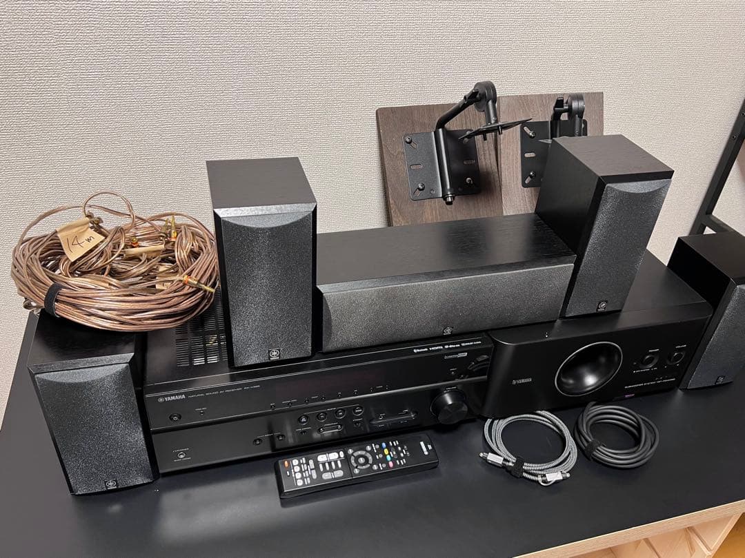 美品 YAMAHA RX-V385 他5.1ch 純正スピーカーセット +付属品