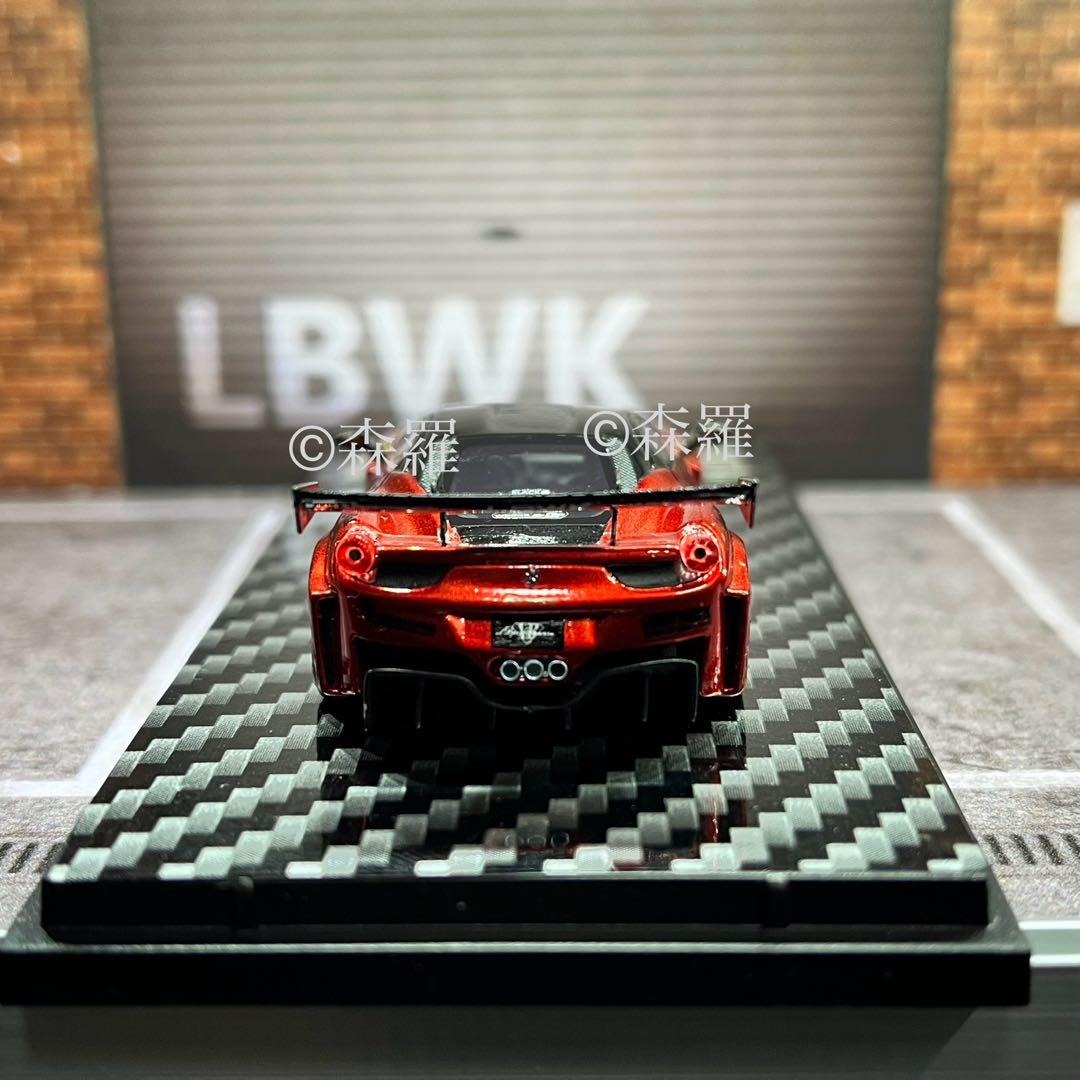 現品 LBWK Ferrari フェラーリ 458 GT 1/64 赤 ミニカー