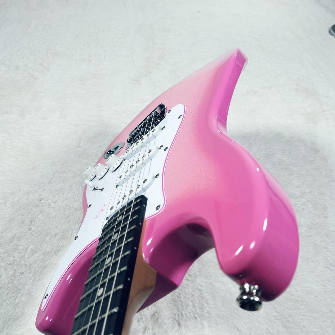 【美品】GYPSYROSE ジプシーローズ エレキギター　ピンク　ラメ入り
