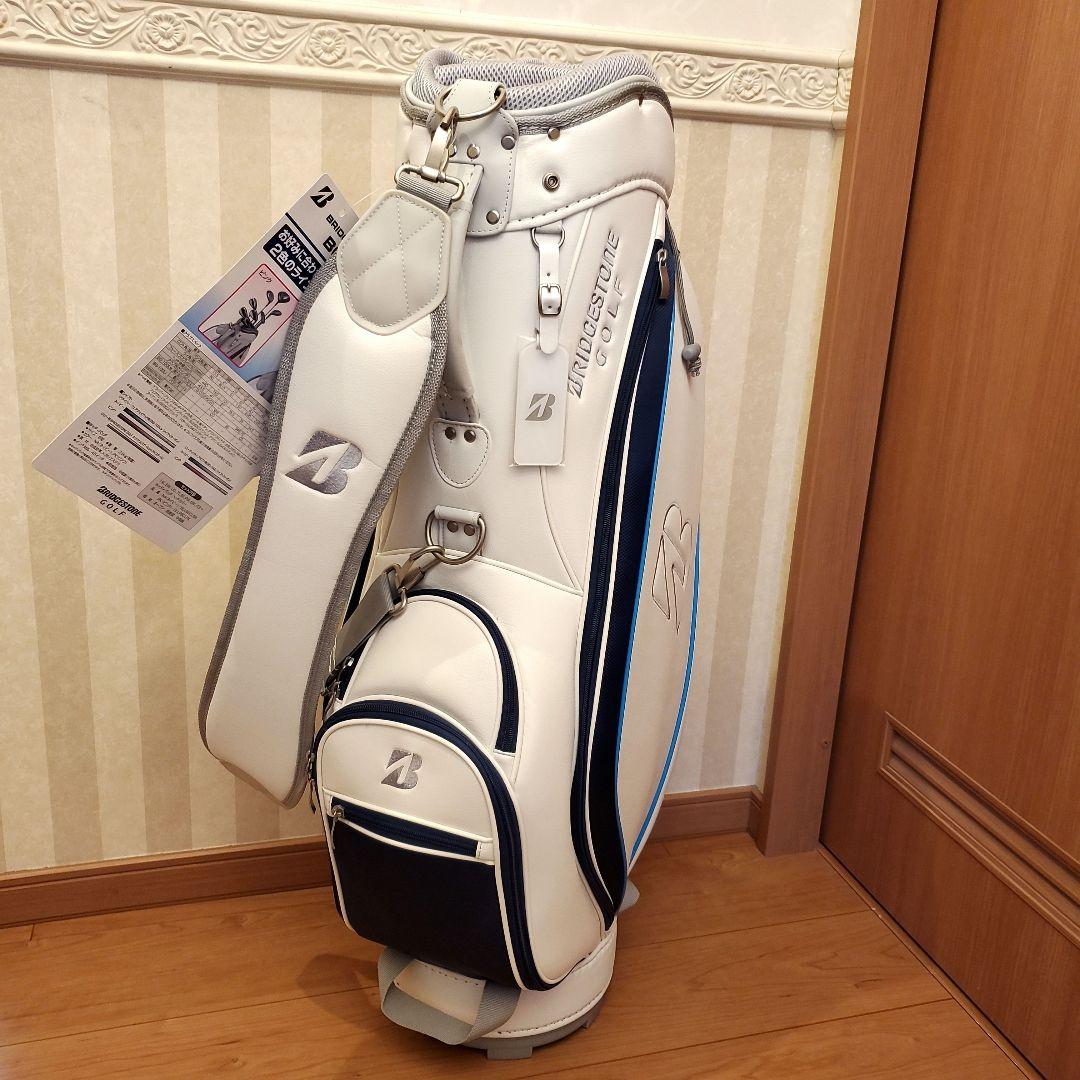 新品未使用‼️ブリヂストンキャディバッグ　BG-100Lホワイトネイビー