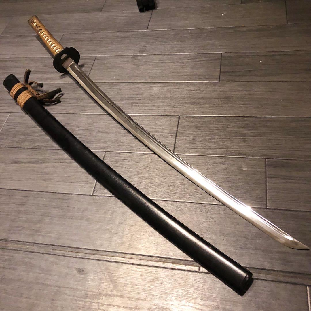 高級模造刀　居合刀　樋入り刀身　茶拵え　亜合金刀身