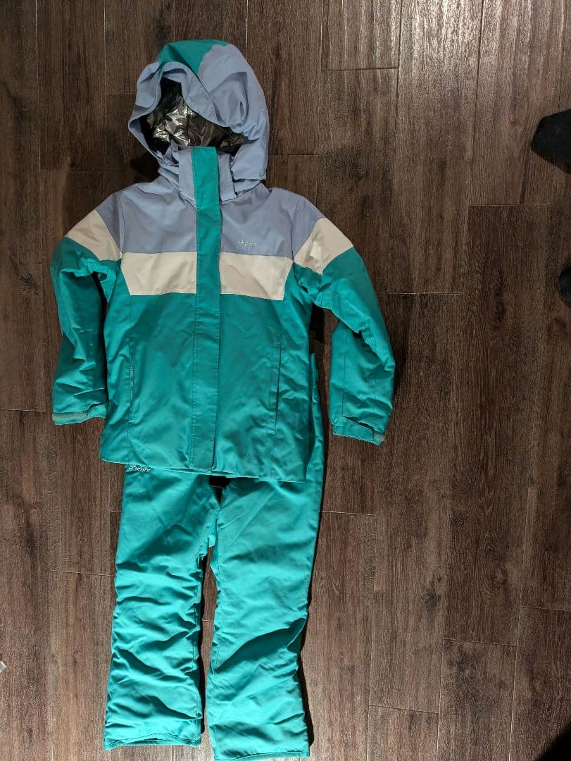 フェニックス！子ども用スキーウェア フード付き ターコイズ