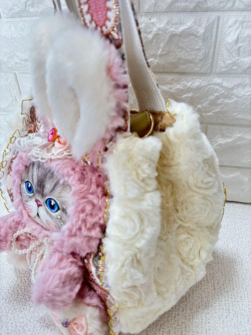 く*さ様 コヤンイサムチョン　ハンドメイド　 ファーバッグ　ルミちゃん　ピンクう